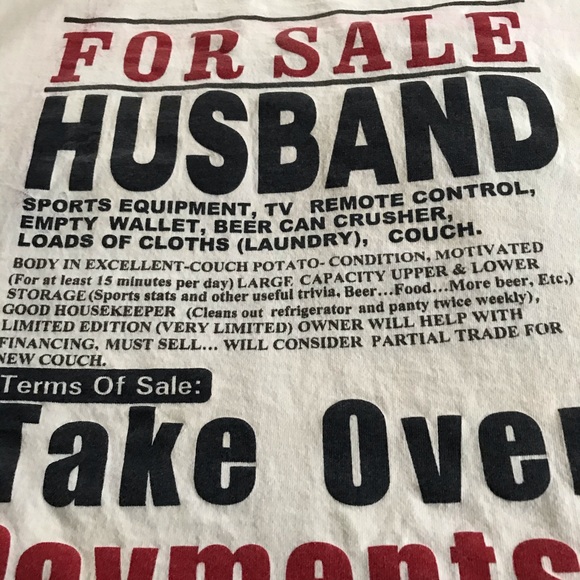 Husband For Sale T-shirt Vintage - Picture 3 of 3